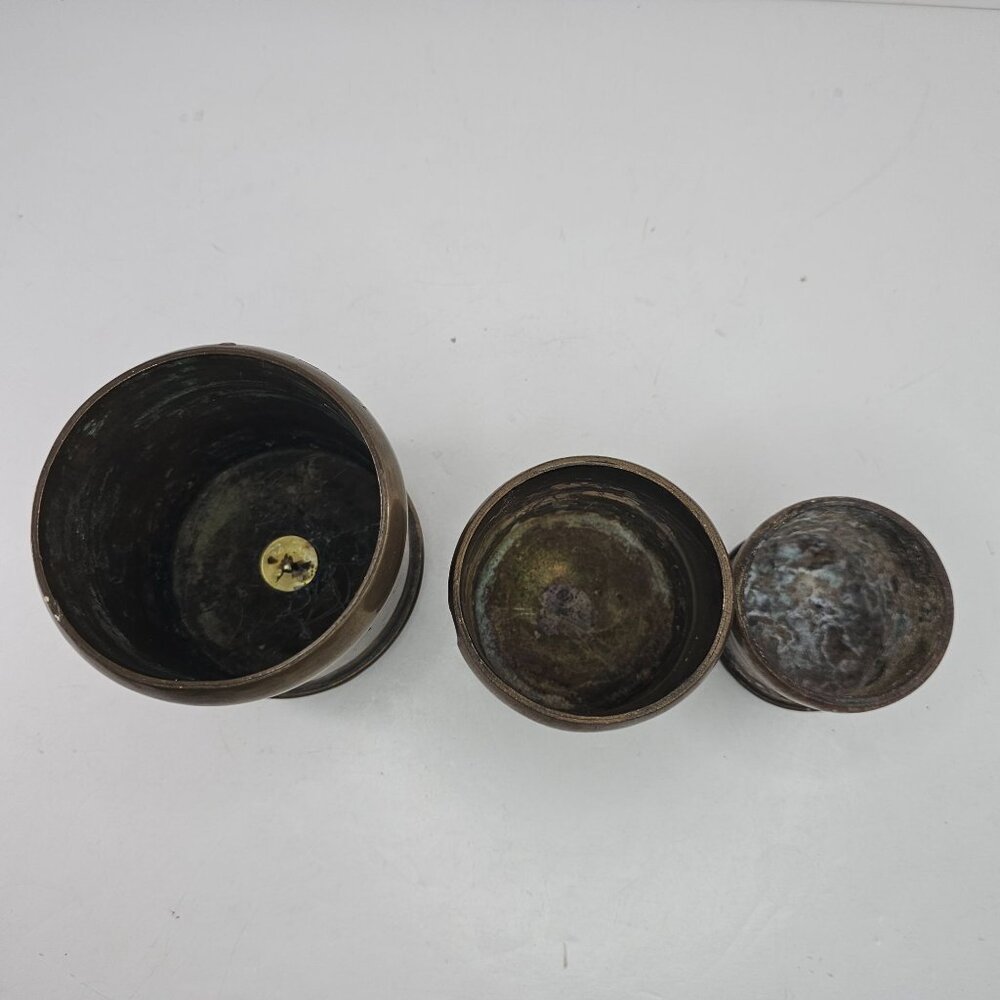 Vintage Brass Seer Measures Oriental Metal Pressing Works Bombay India Punjab - Picture 9 of 16